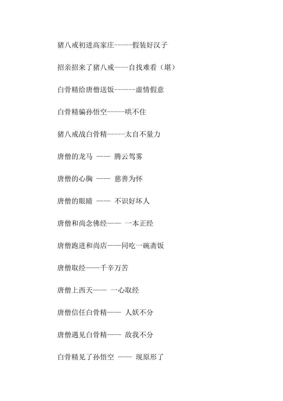 西游记中描写人物的歇后语_第3页