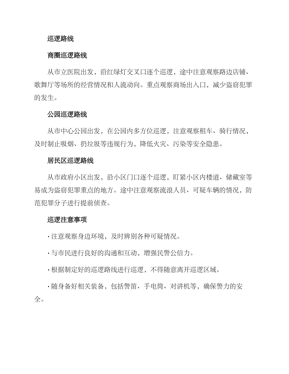 警察巡逻路线方案_第2页