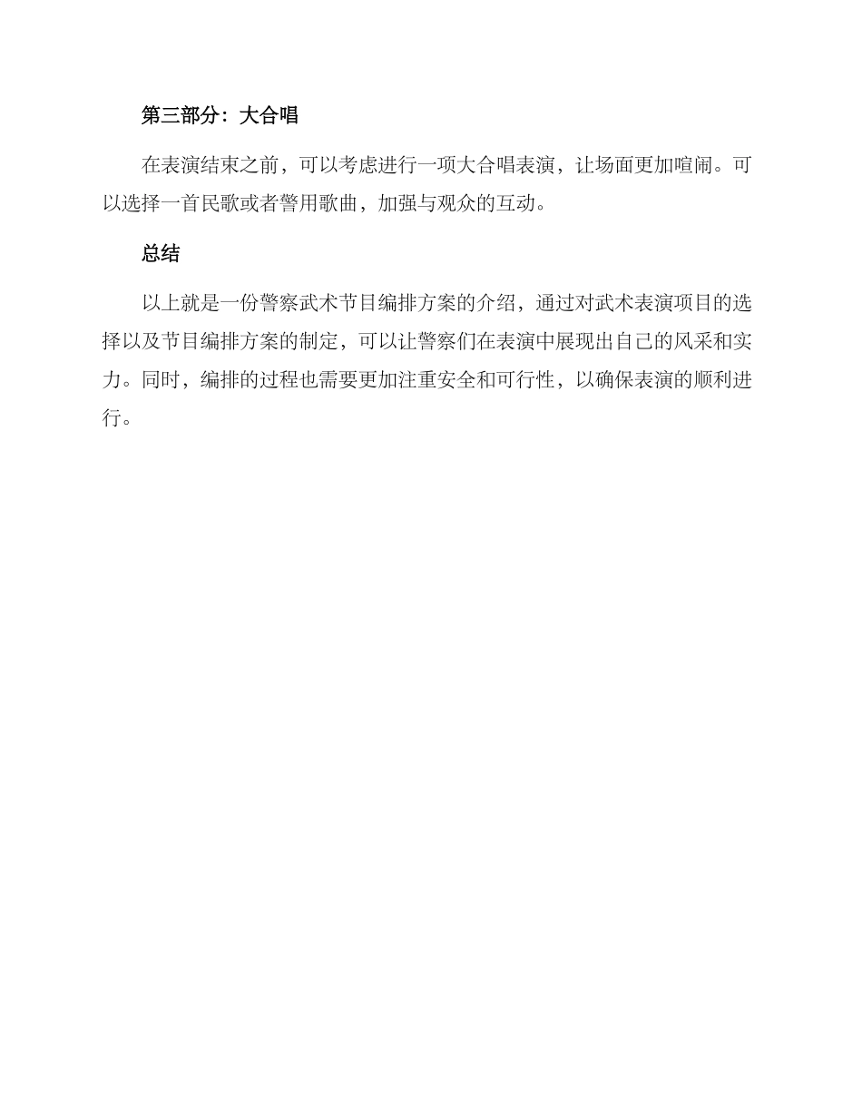 警察武术节目编排方案_第3页