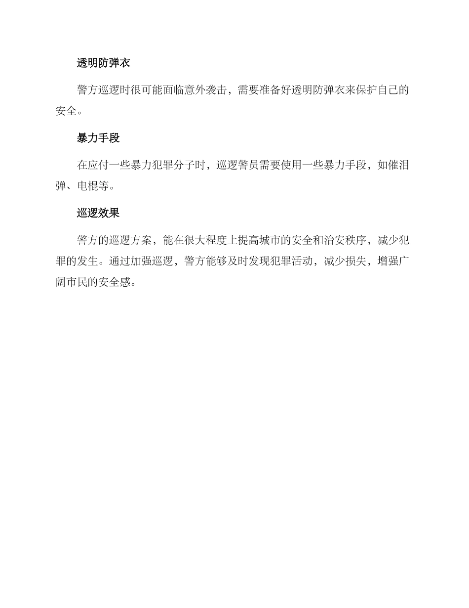 警方巡逻方案_第3页