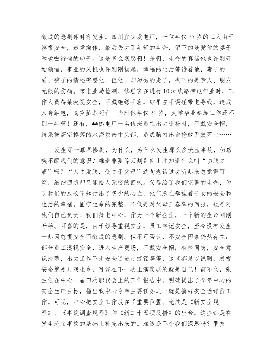 让我们注意电力安全演讲稿_第2页