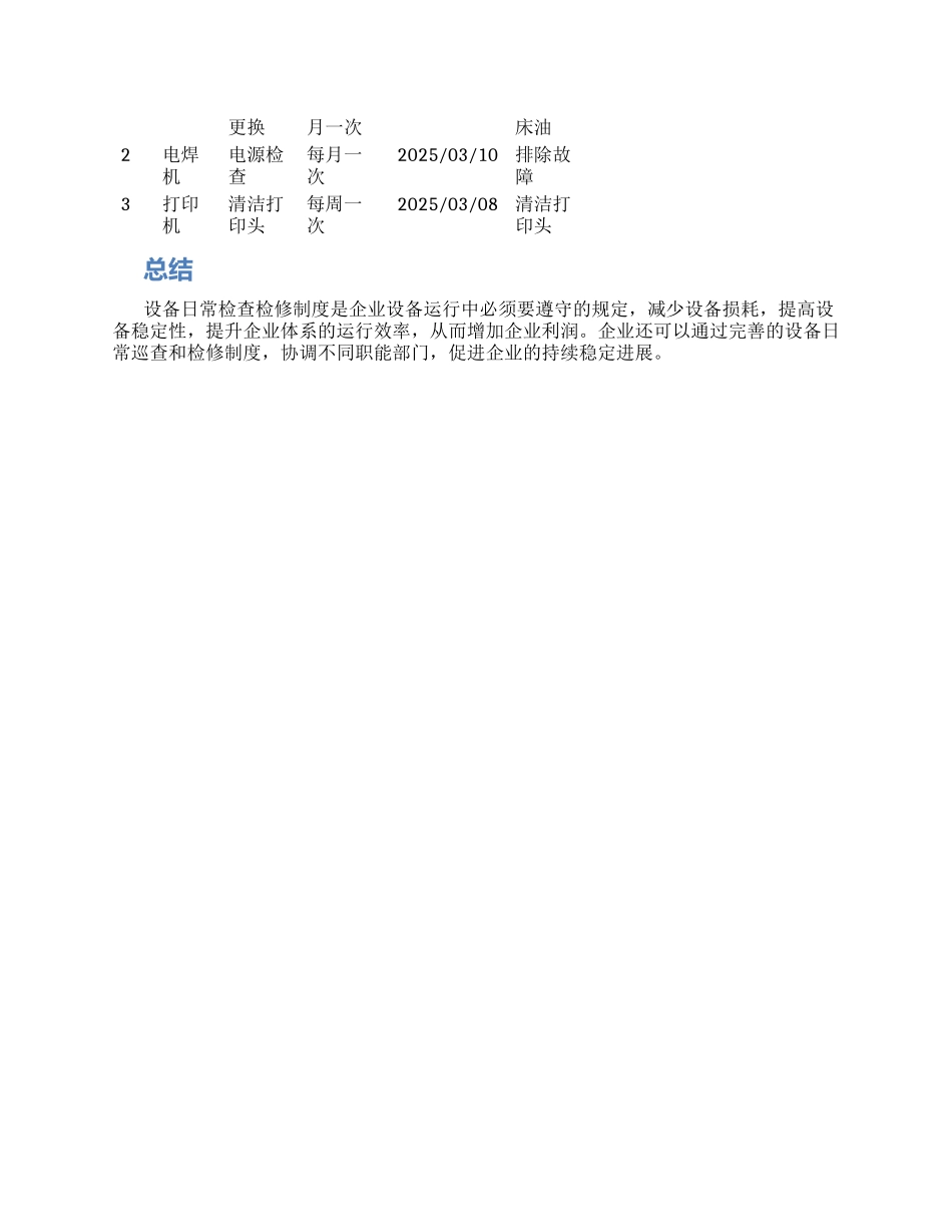 设备日常检查检修制度_第2页