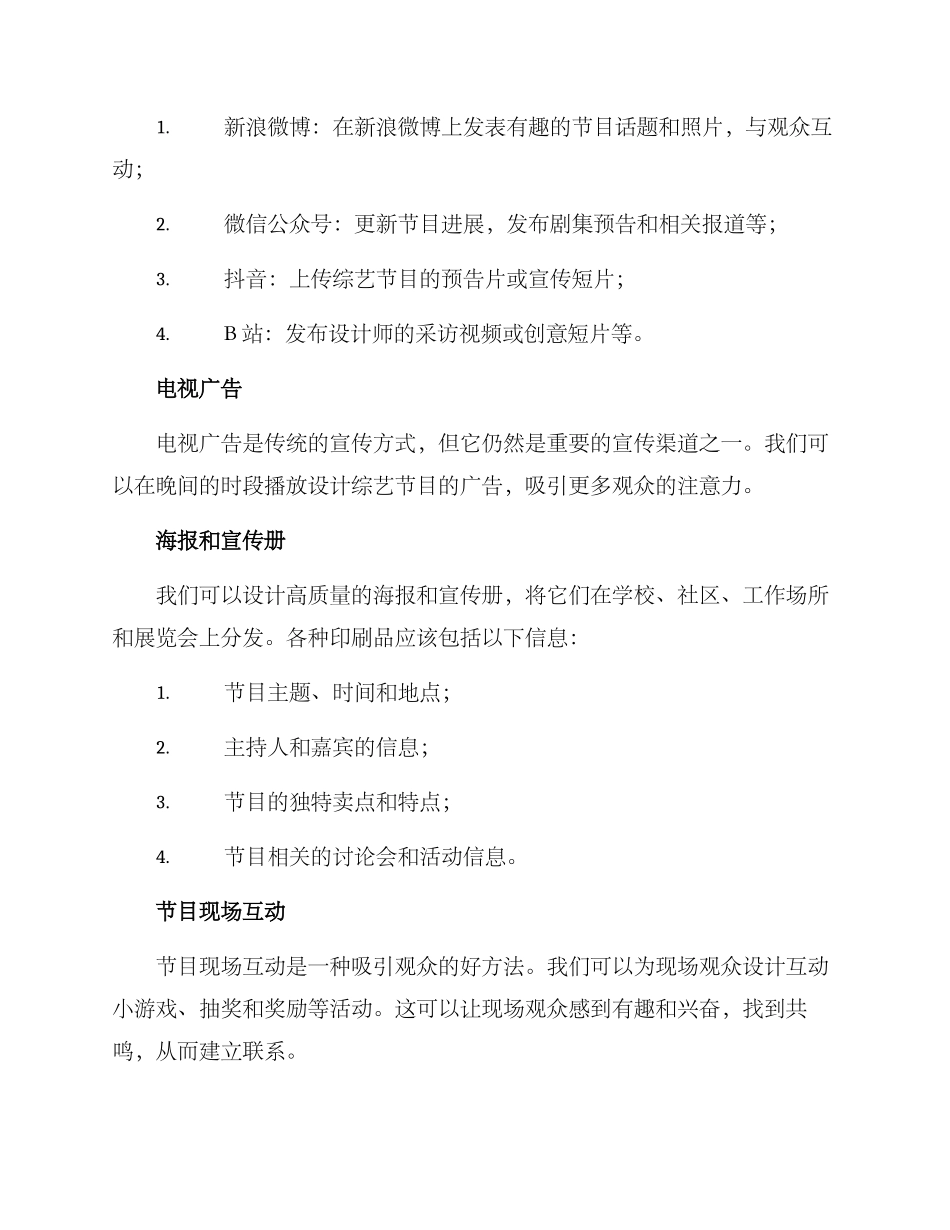 设计综艺宣传方案_第2页