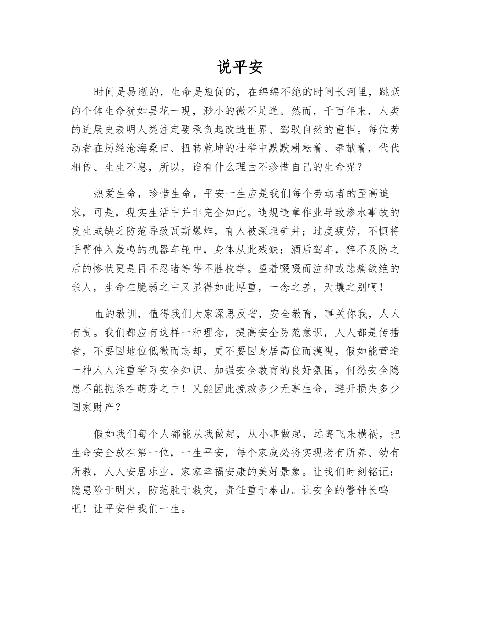 说平安-精品文档_第1页
