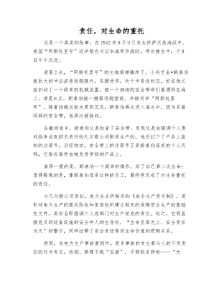 责任-对生命的重托
