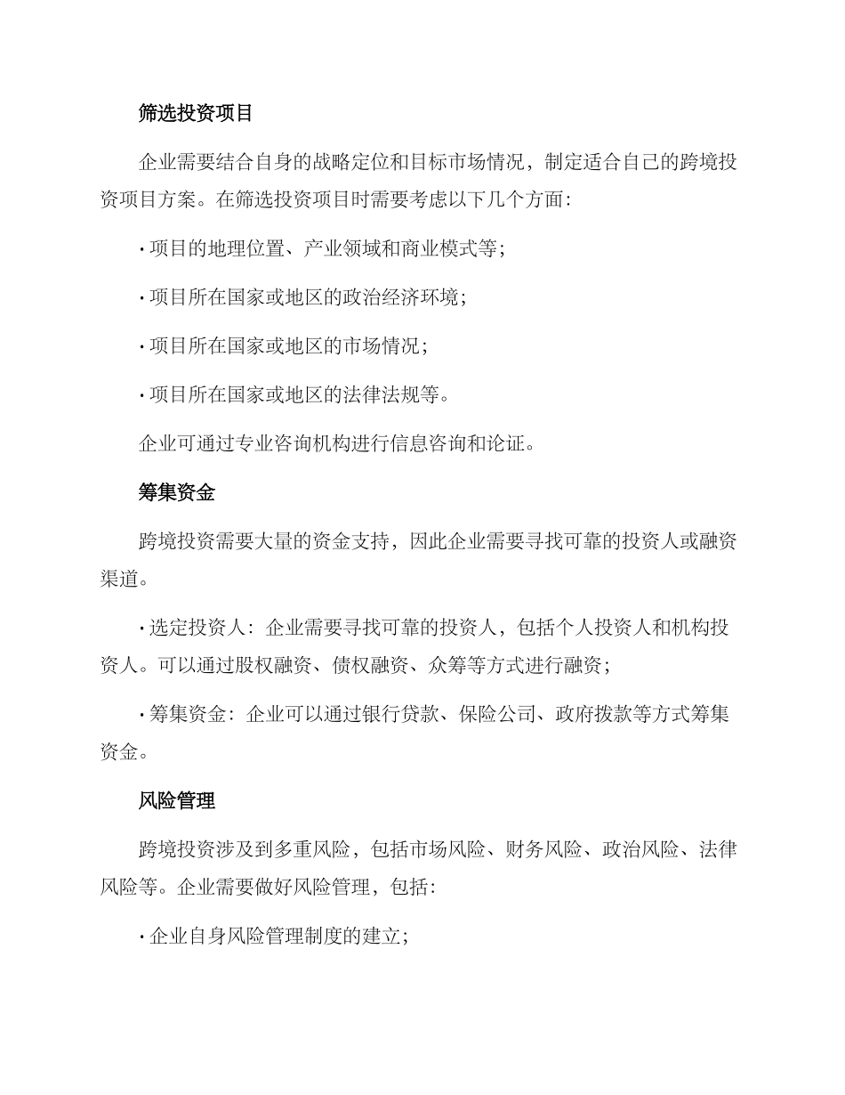 跨境投资合作方案_第2页