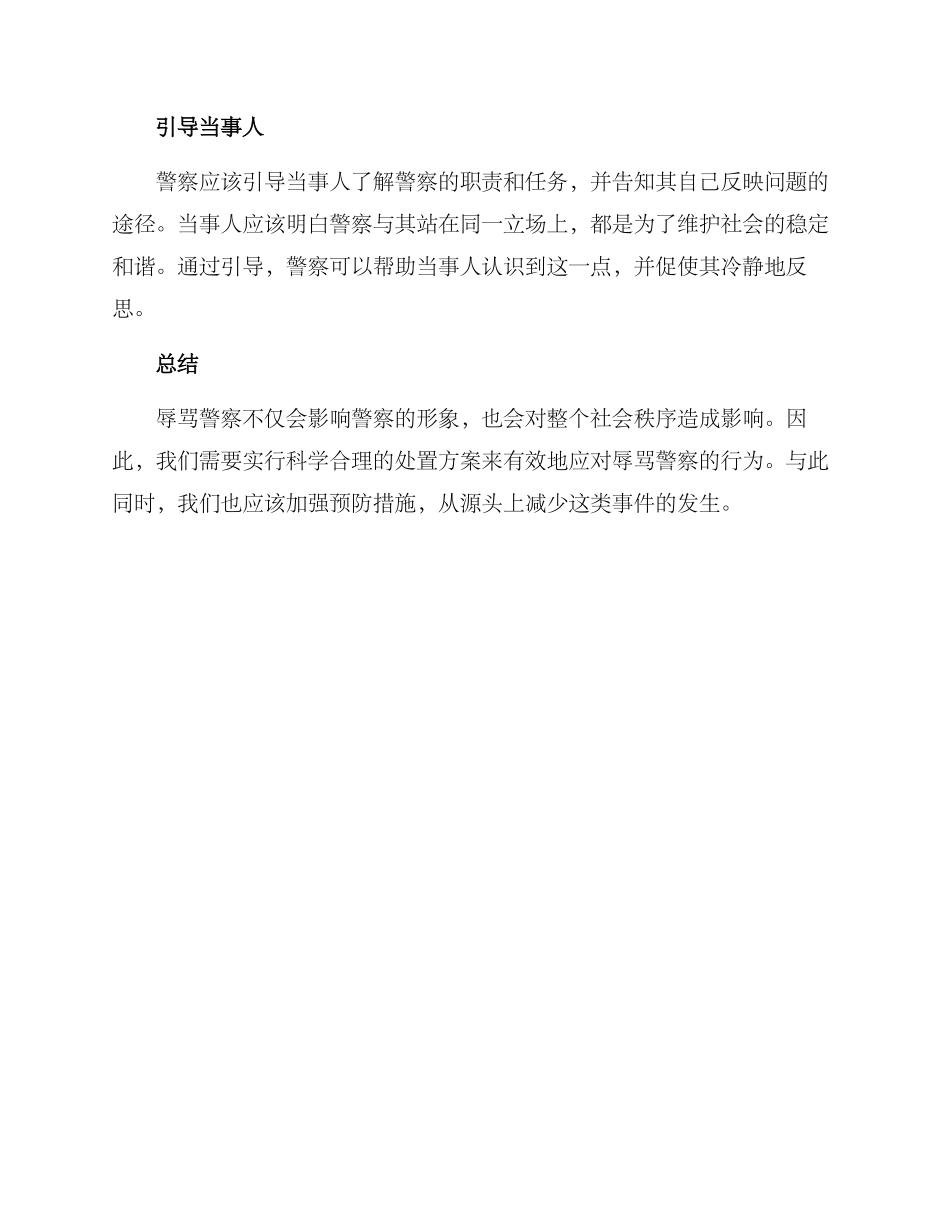 辱骂警察处置方案_第3页