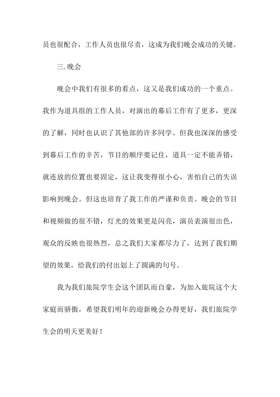 迎新晚会工作总结_第3页