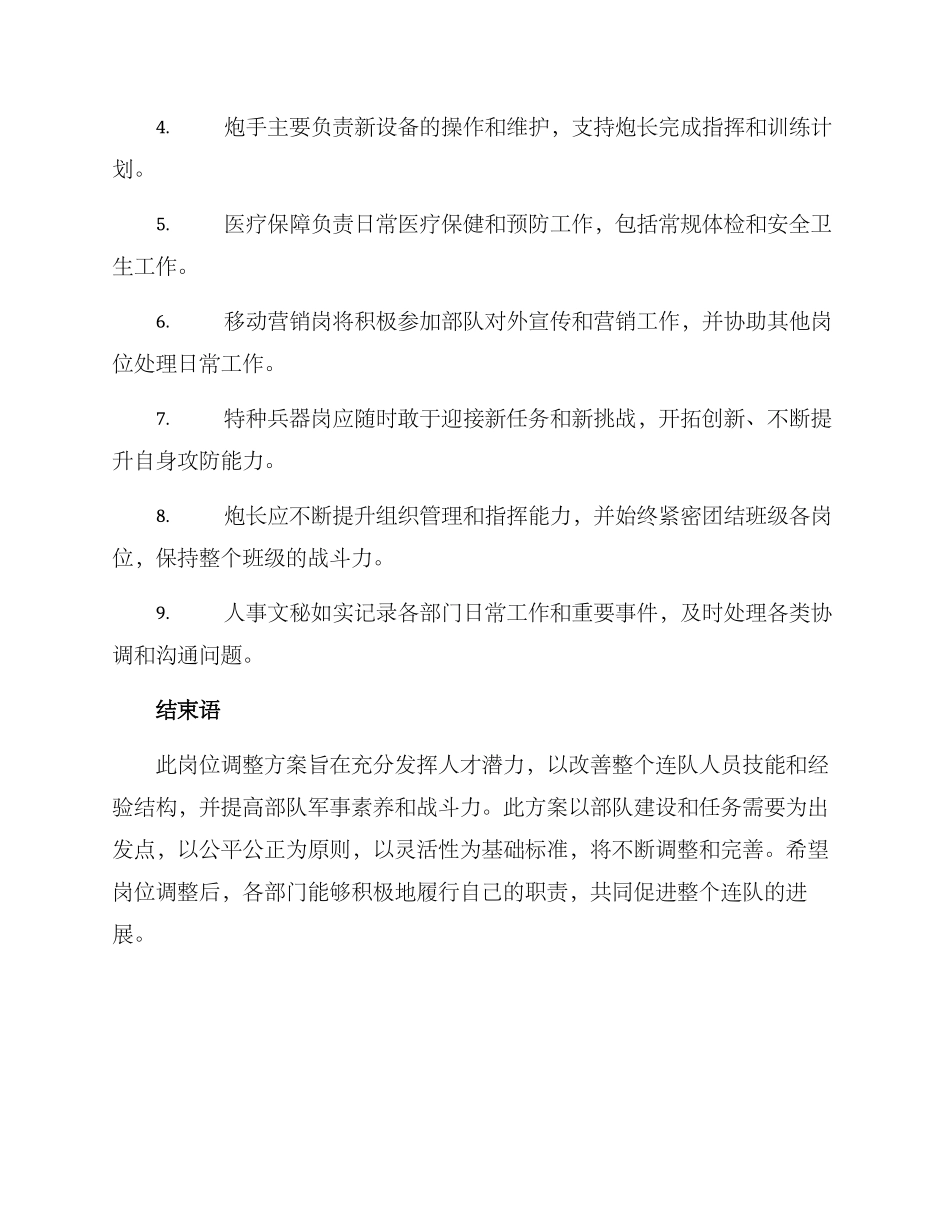 连队岗位调整方案_第3页