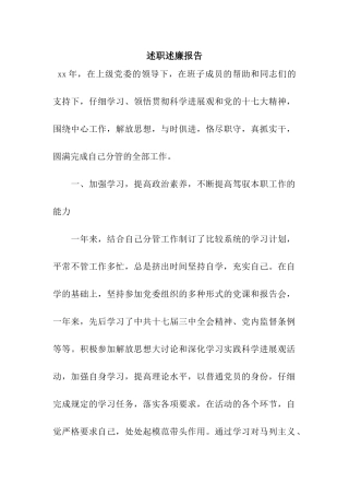 述职述廉报告-3