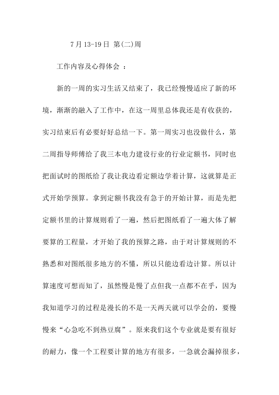 造价员实习周记范文_第3页