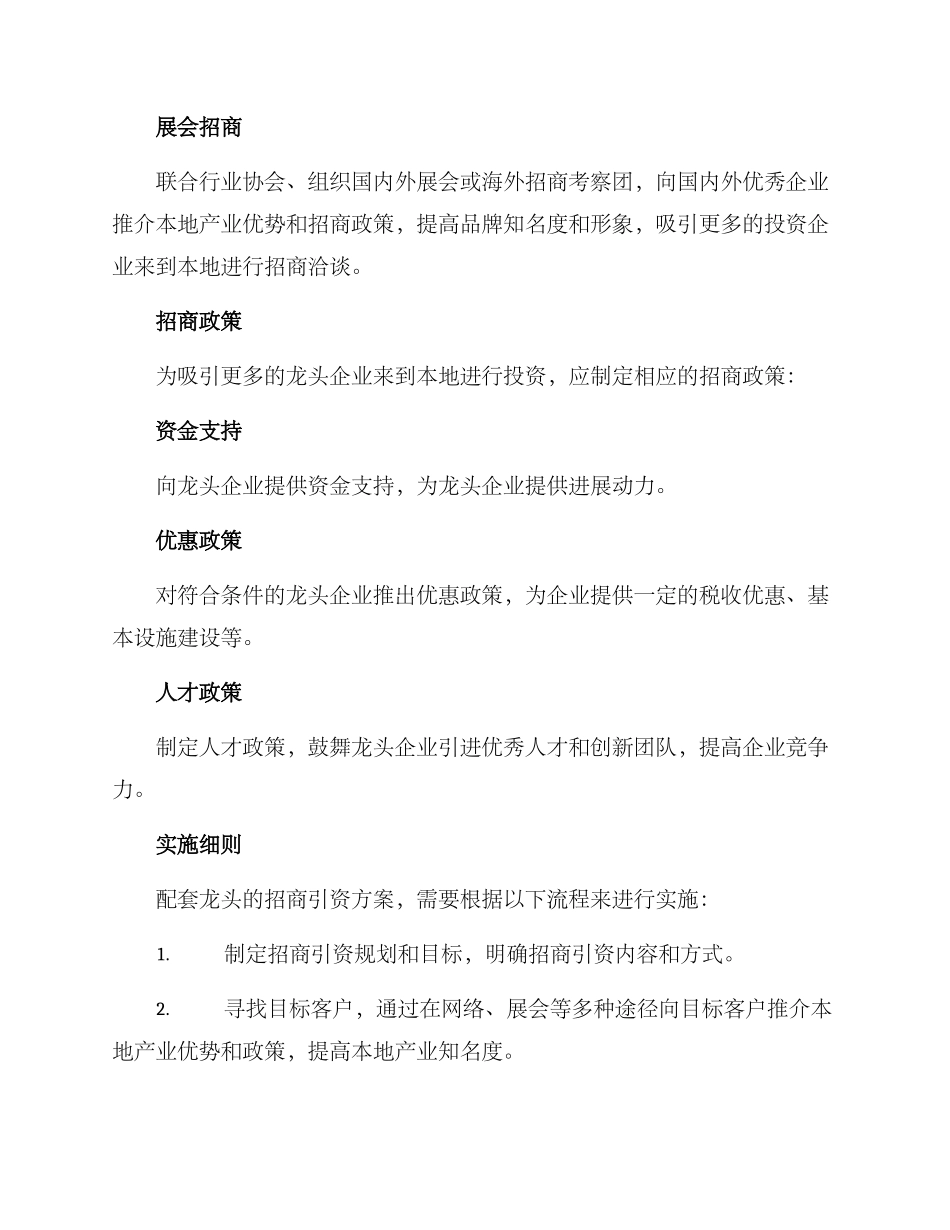 配套龙头招商方案_第2页