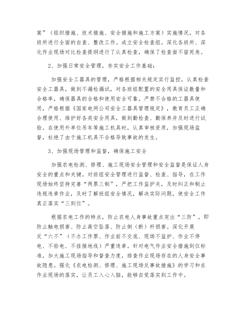 配网安全生产管理隐患排查工作总结_第2页