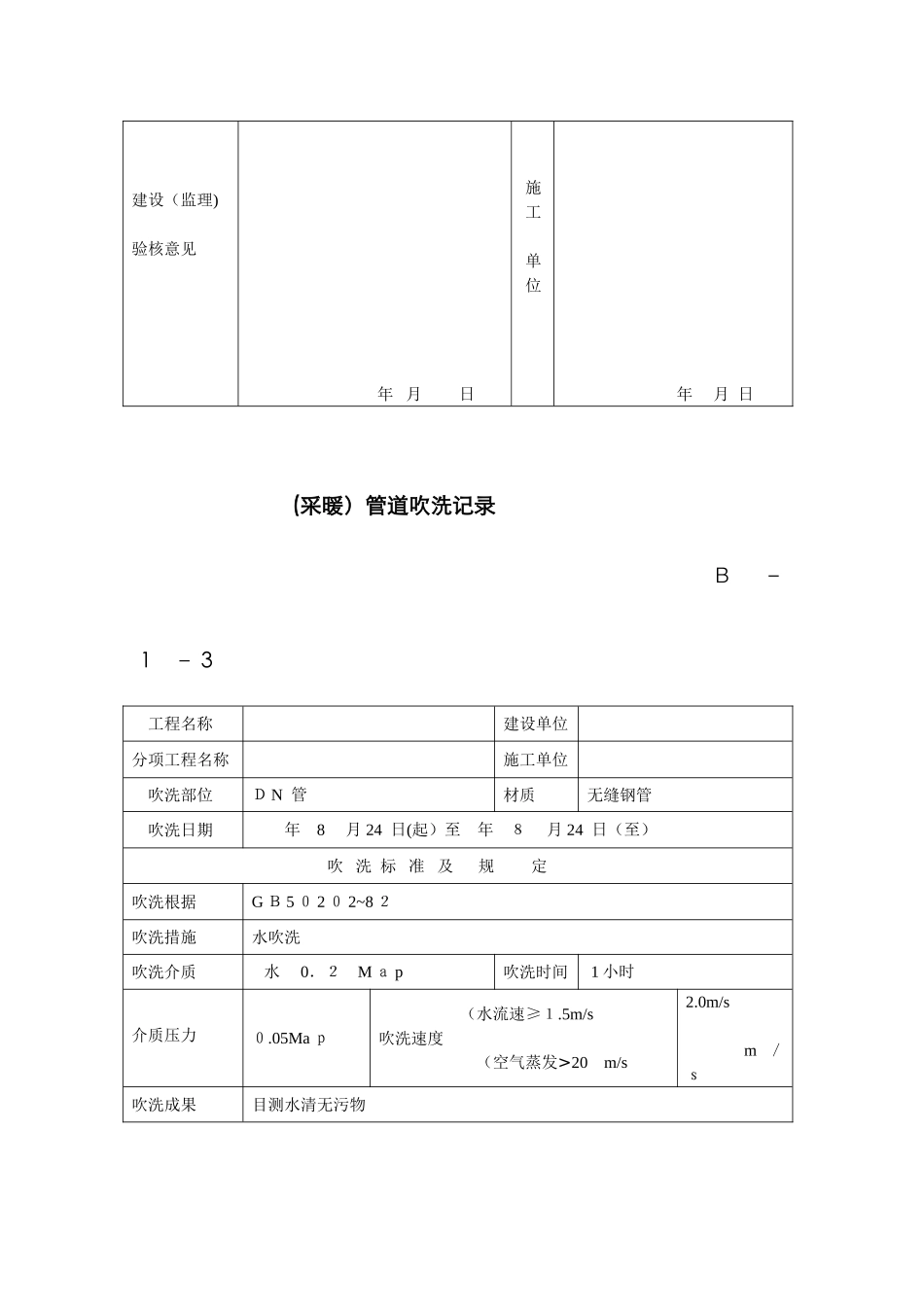 采暖管道系统试压记录_第2页