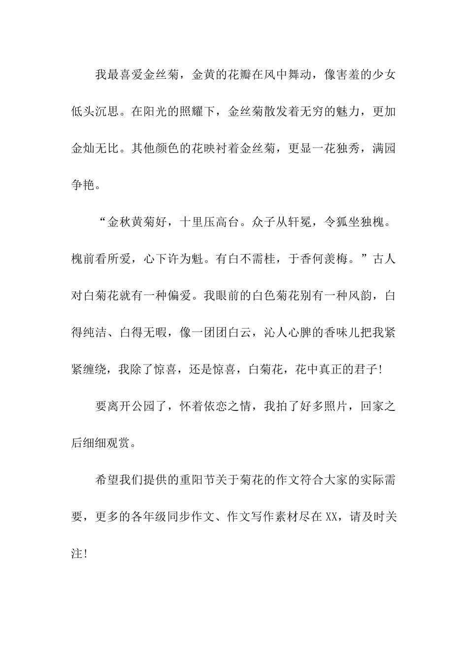 重阳节关于菊花的作文看菊花_第2页