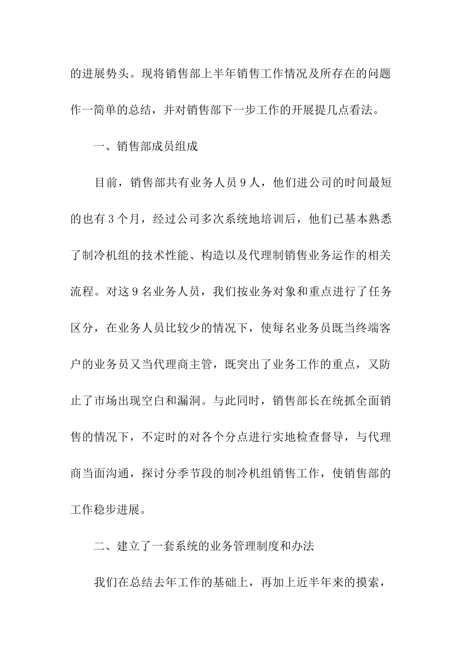 销售2025上半年工作总结范文与下半年工作计划_第2页