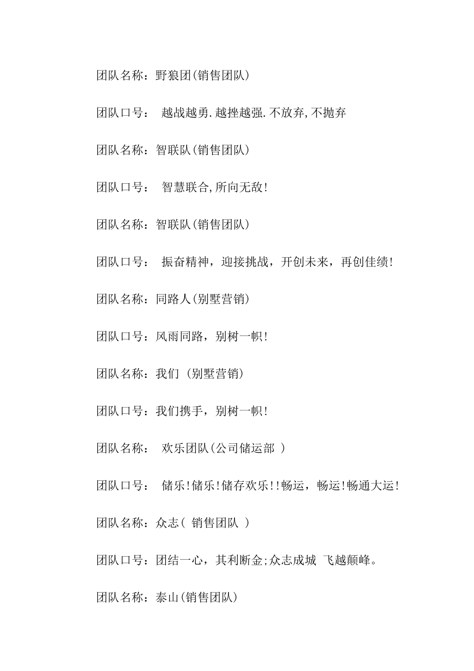 销售团队名称与团队口号_第2页