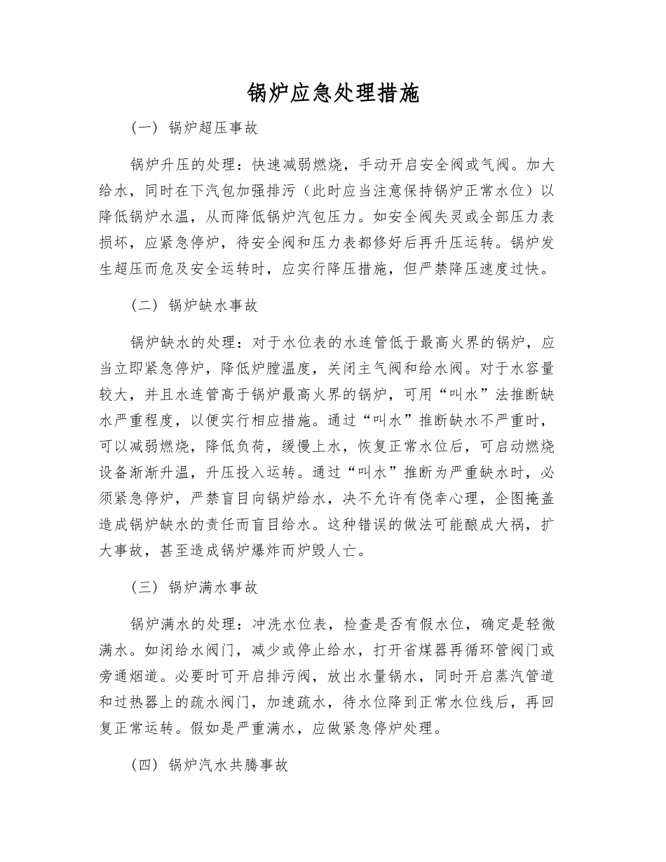 锅炉应急处理措施_第1页