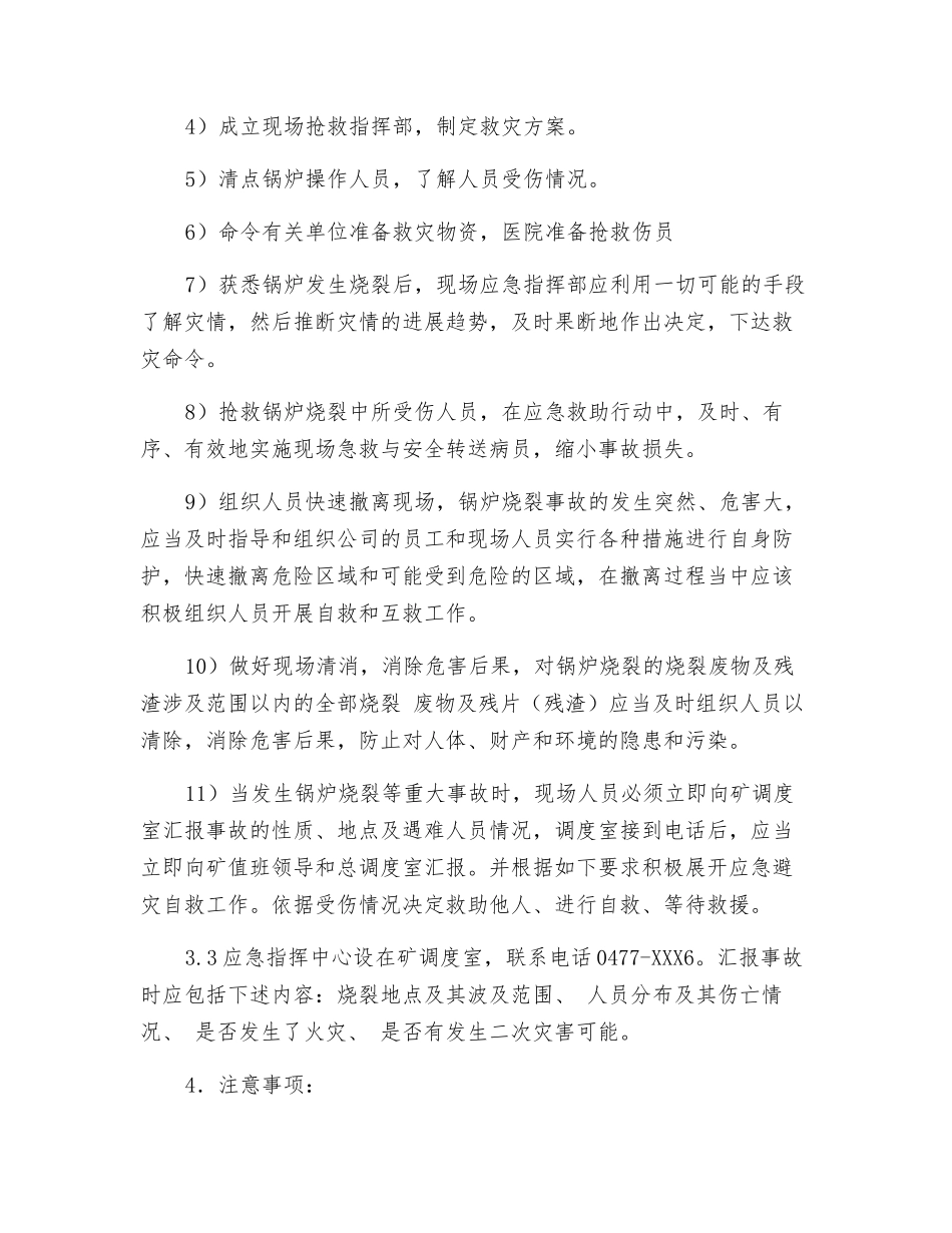 锅炉烧裂事故现场处置方案_第3页