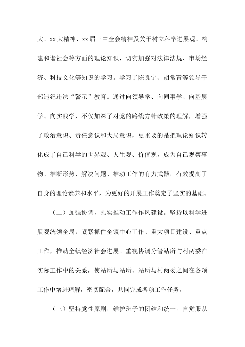 镇人大主席述职述廉述学报告_第2页