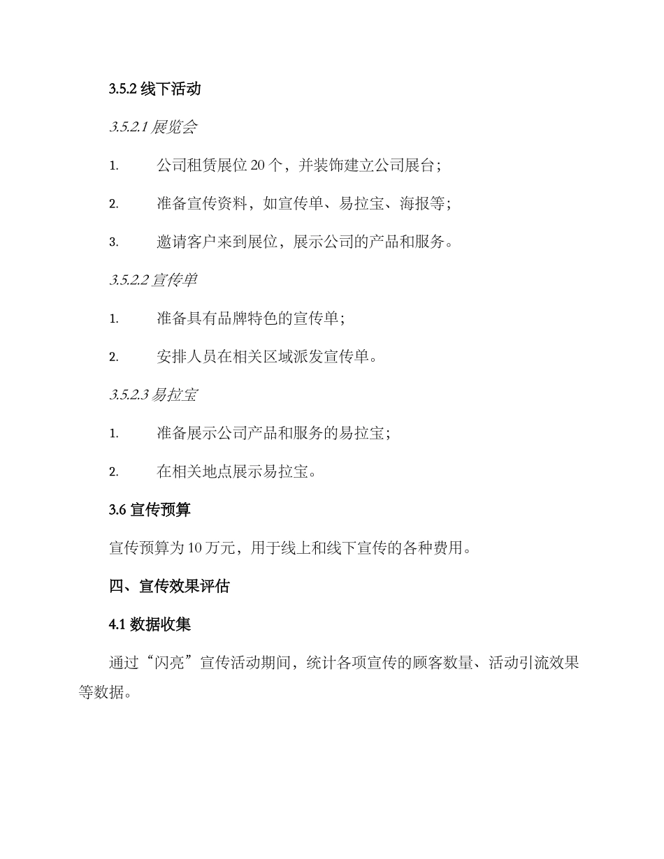 闪亮宣传活动策划方案_第3页