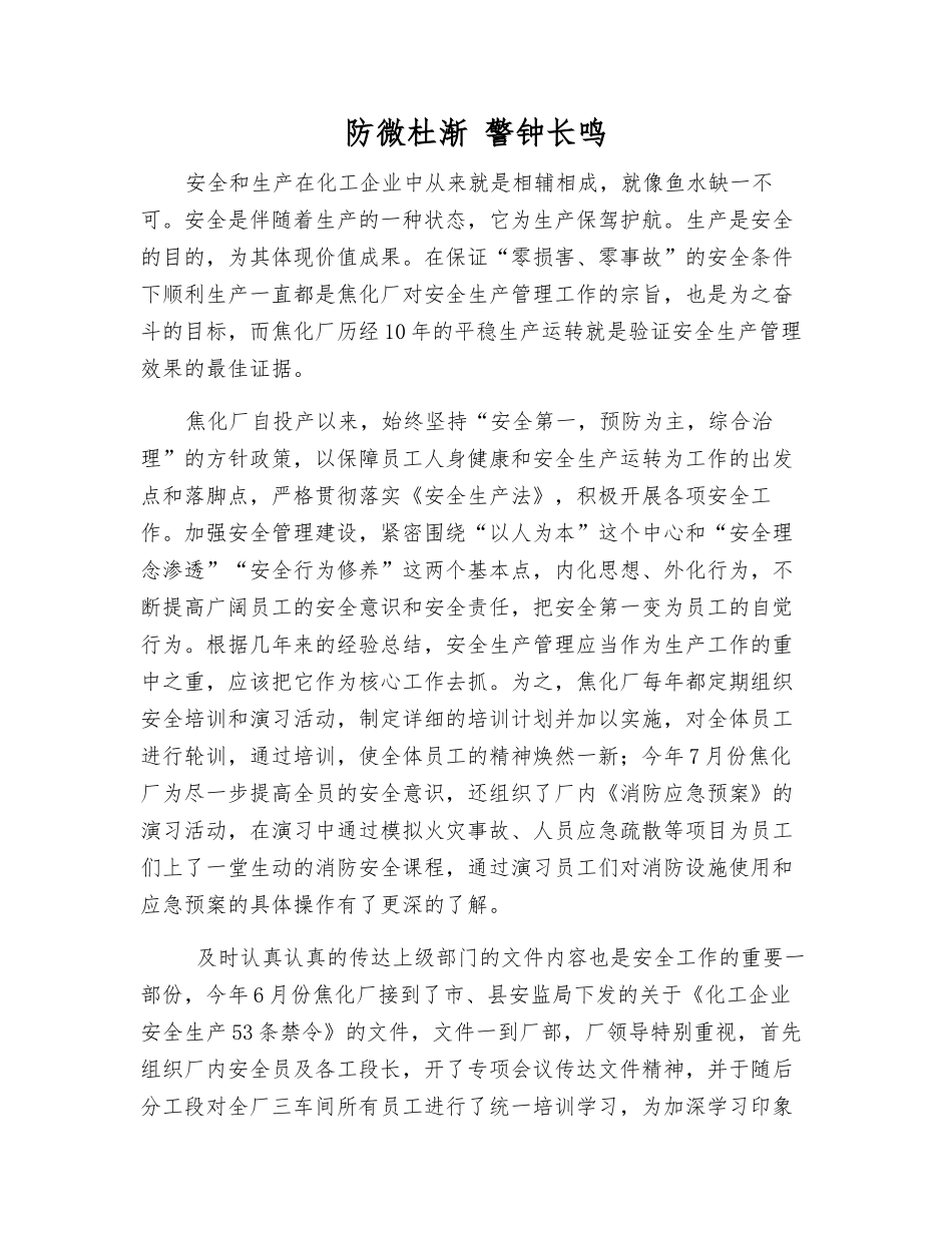 防微杜渐-警钟长鸣_第1页