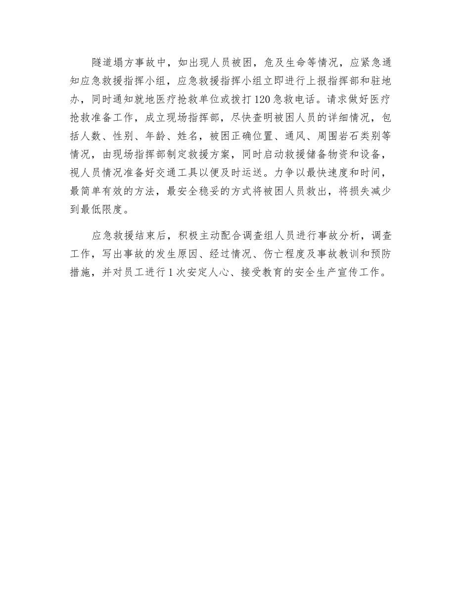 隧道围岩坍塌应急救援预案_第2页