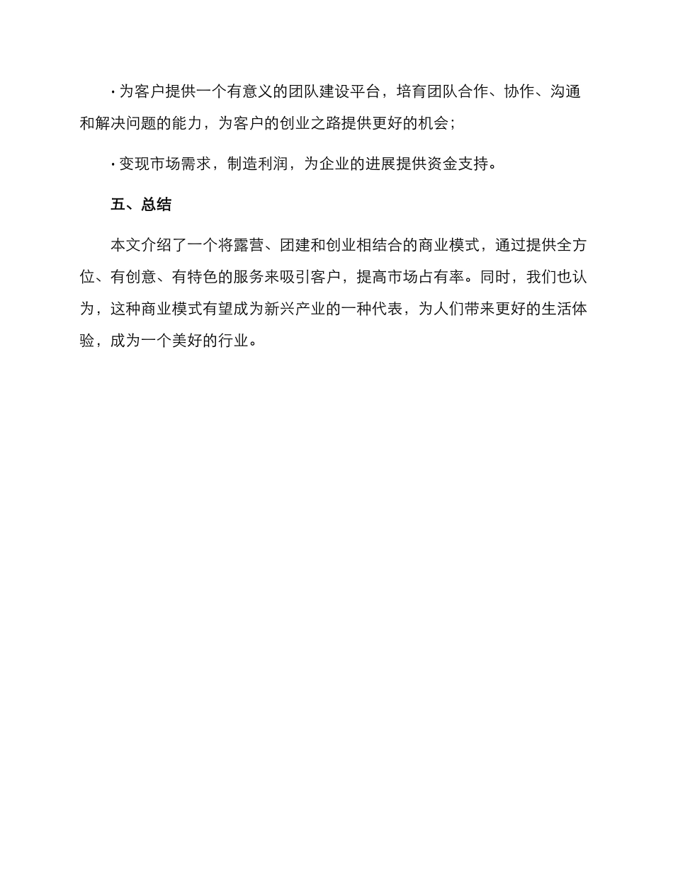 露营团建创业方案_第3页