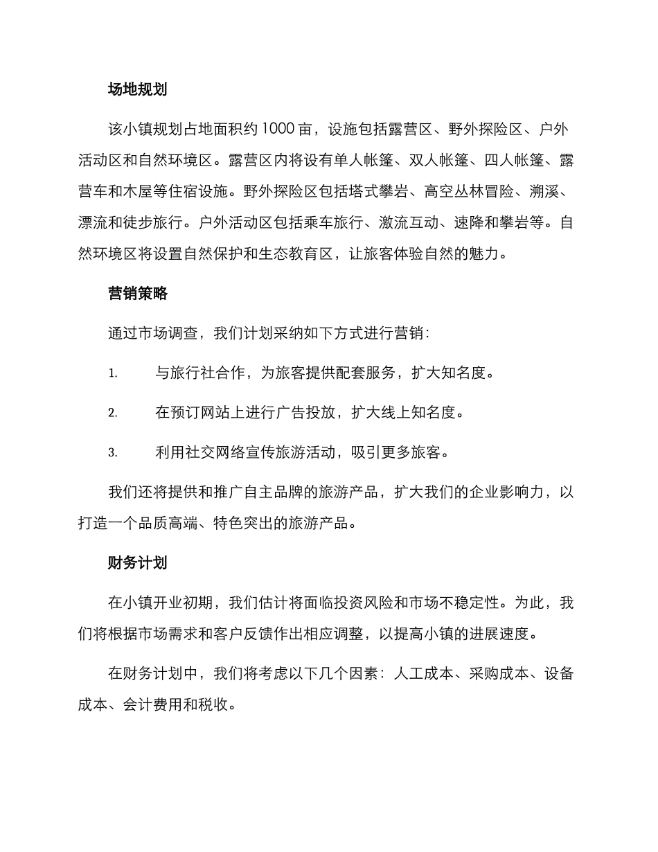 露营小镇策划方案_第2页