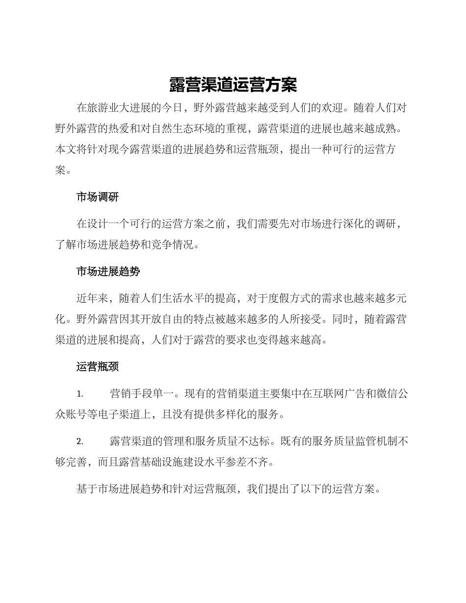 露营渠道运营方案_第1页
