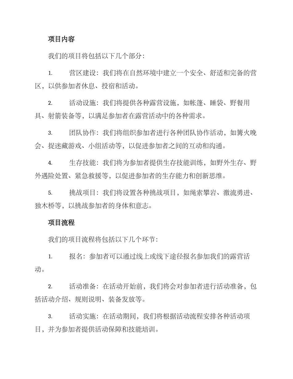 露营项目策划方案_第2页