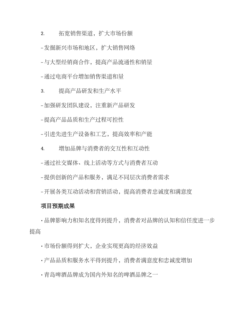 青岛啤酒项目策划方案_第2页