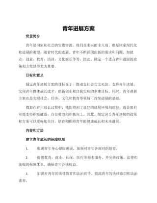 青年发展方案