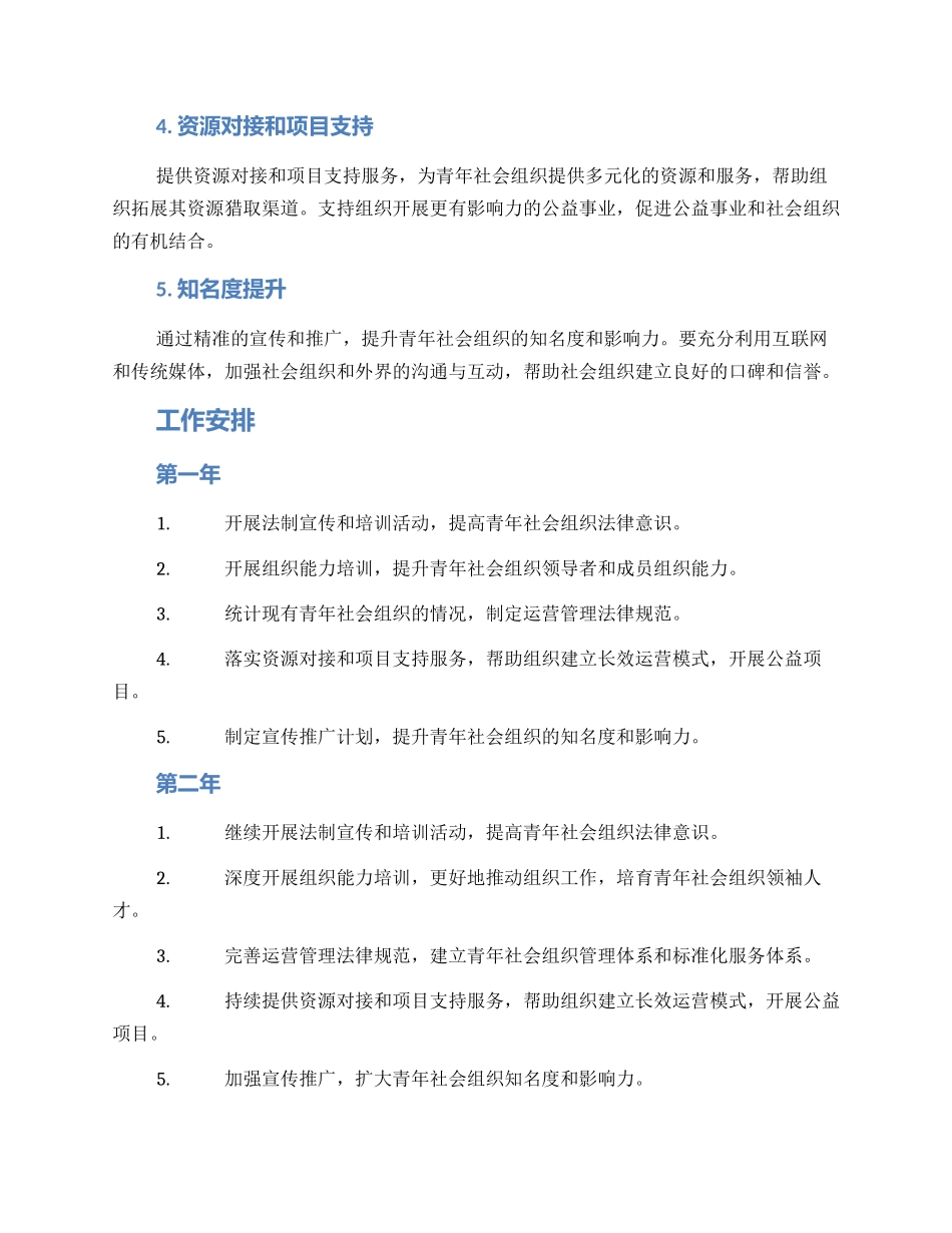 青年社会组织工作方案_第2页
