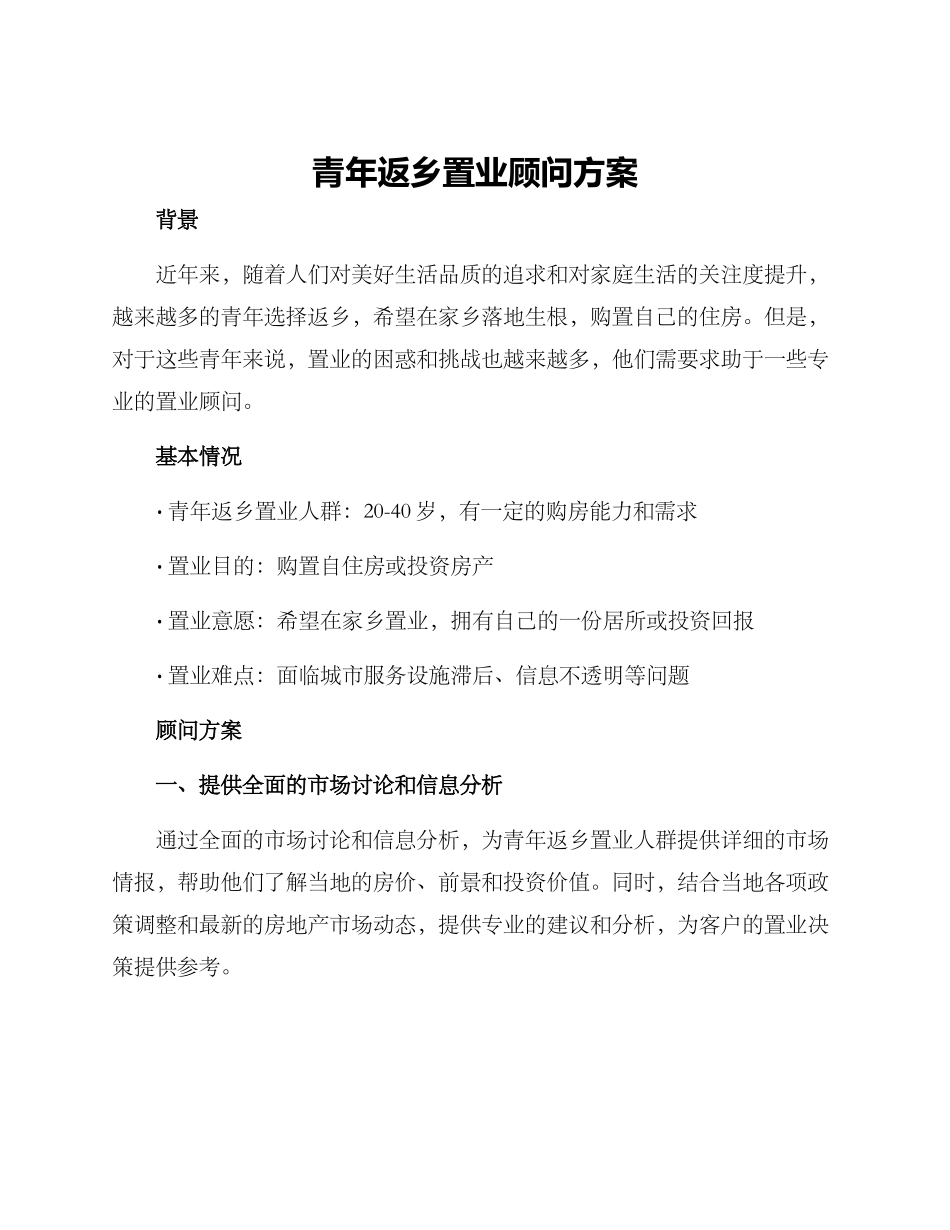青年返乡置业顾问方案_第1页