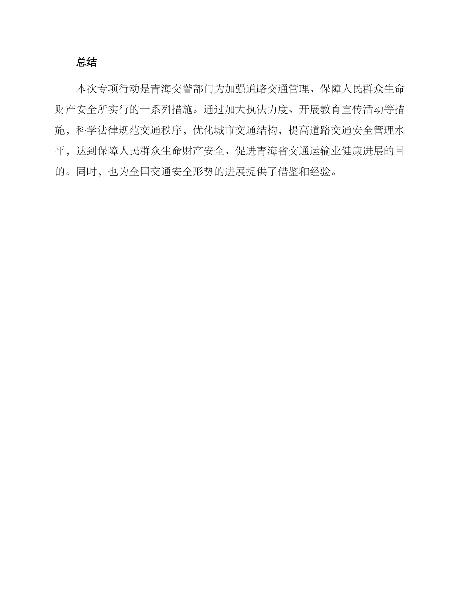 青海交警专项行动方案_第3页