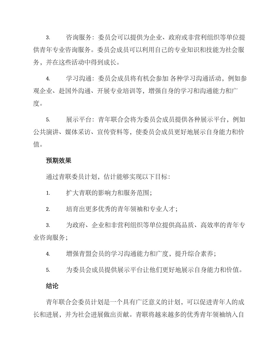 青联委员计划方案_第2页