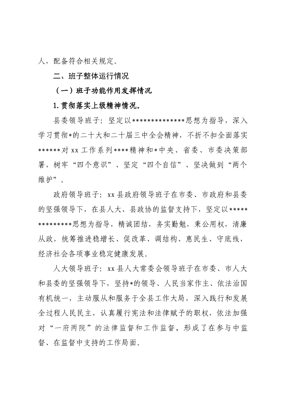 领导班子运行情况_第2页