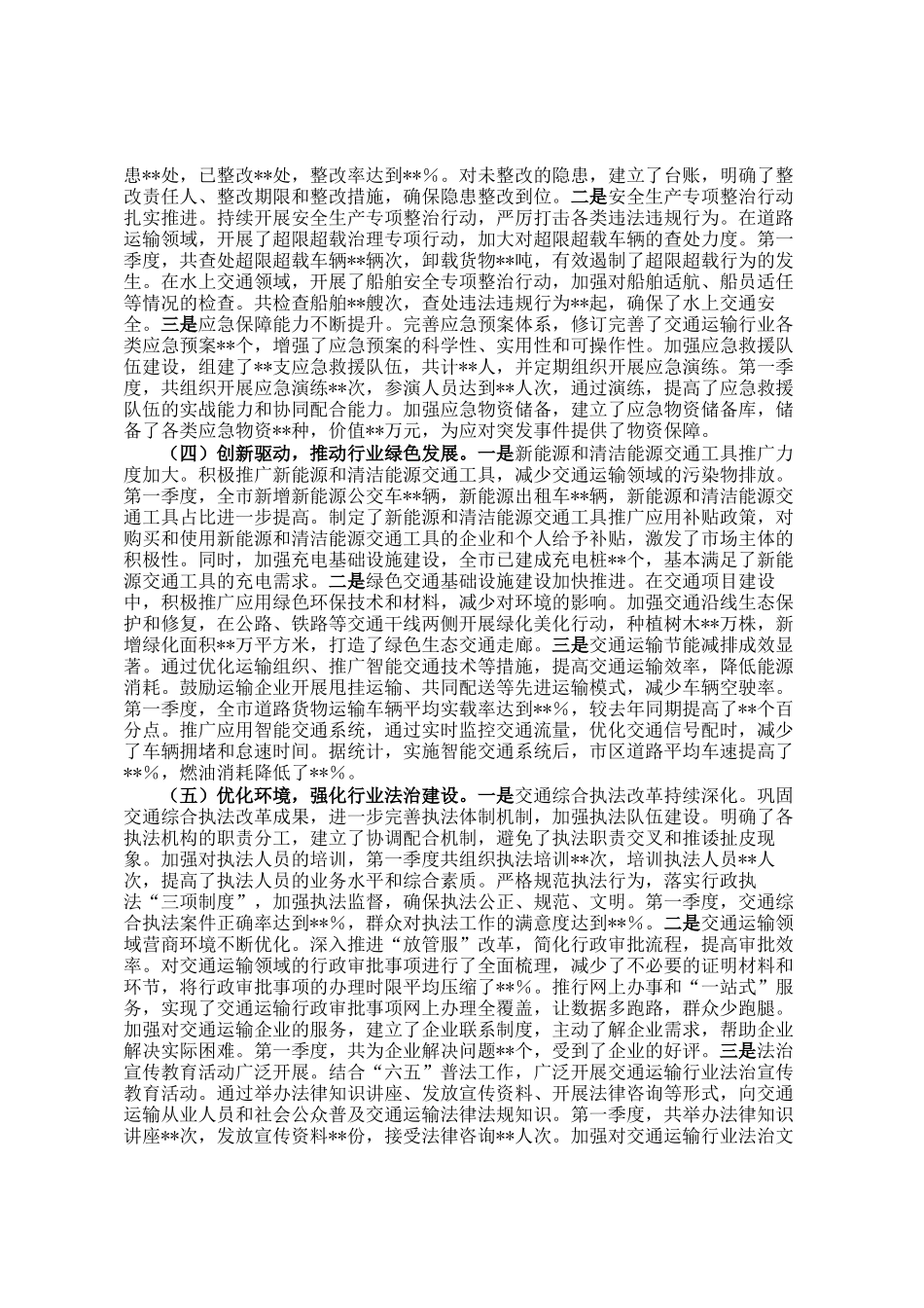市交通运输局2025年第一季度工作总结_第2页