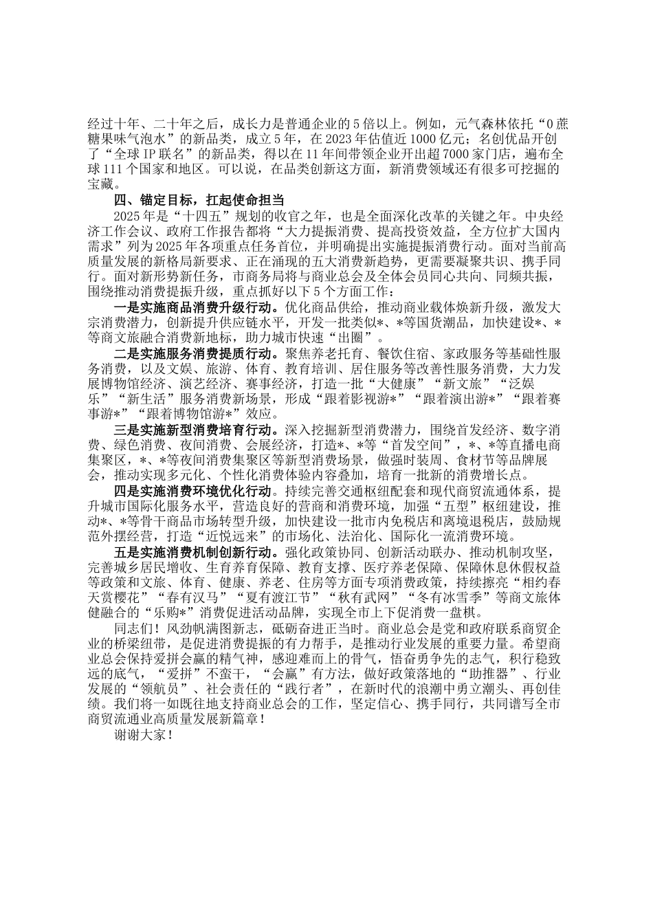 市商务局副局长在商业总会2025年度工作会议上的讲话_第3页
