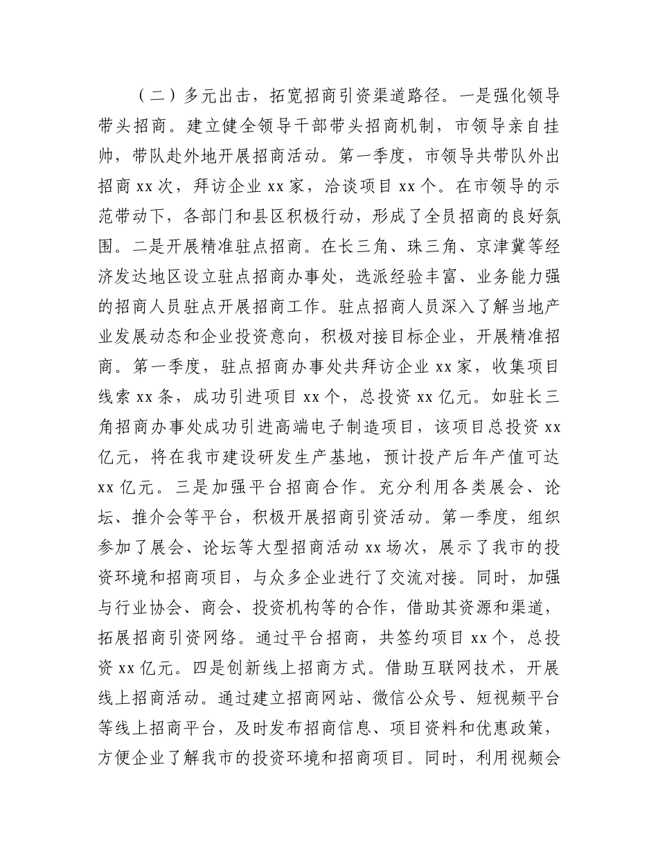 市招商局2025年第一季度工作总结_第2页