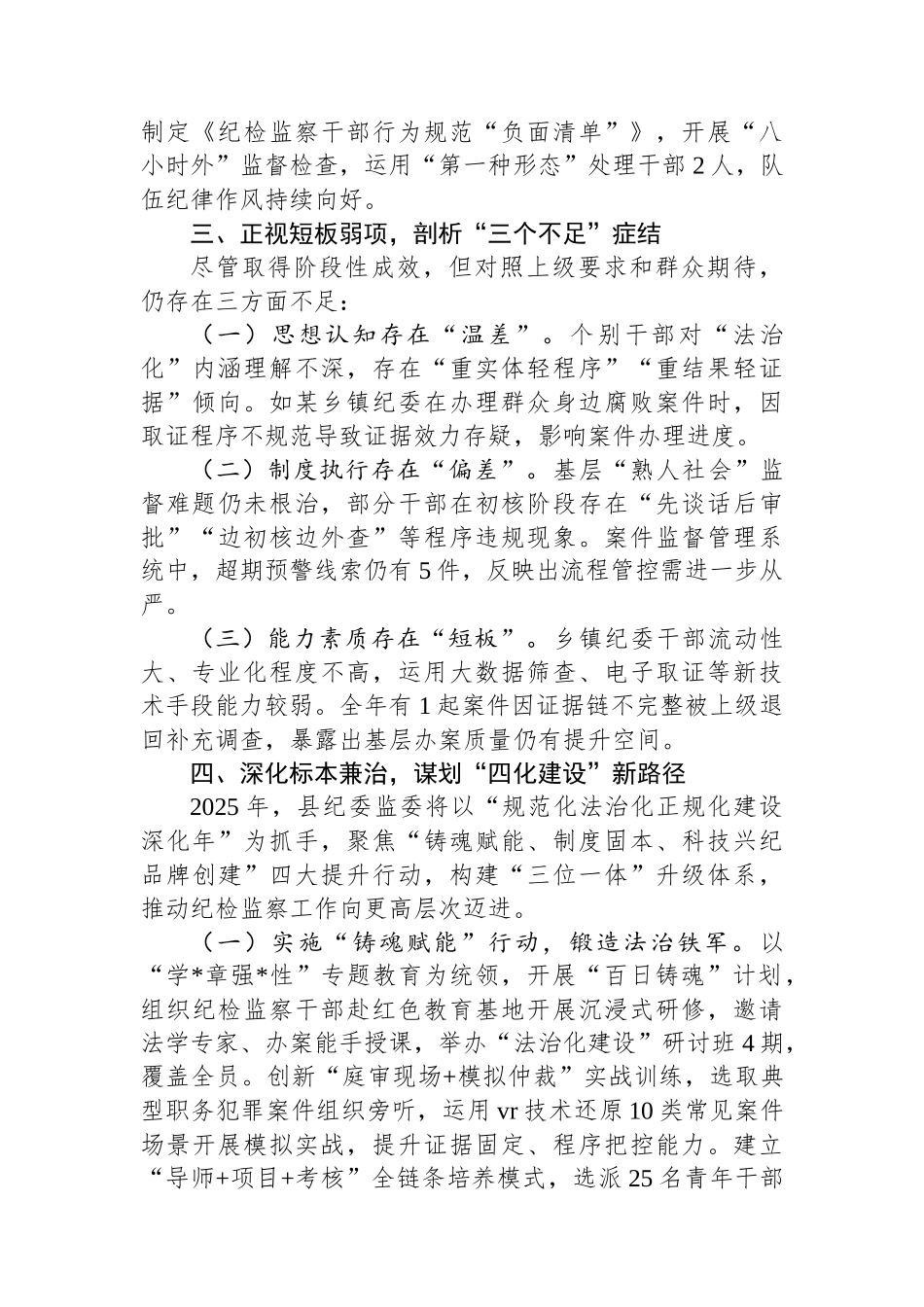 县纪委监委关于开展2024年度“纪检监察工作规范化法治化正规化建设年”行动的工作情况汇报_第3页