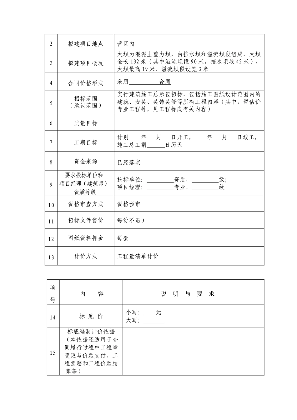 拦水坝工程招标资料汇总_第2页
