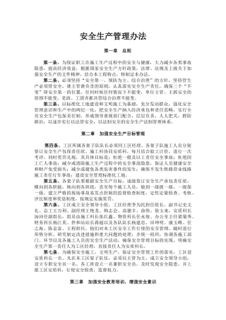 西南环项目安全管理办法