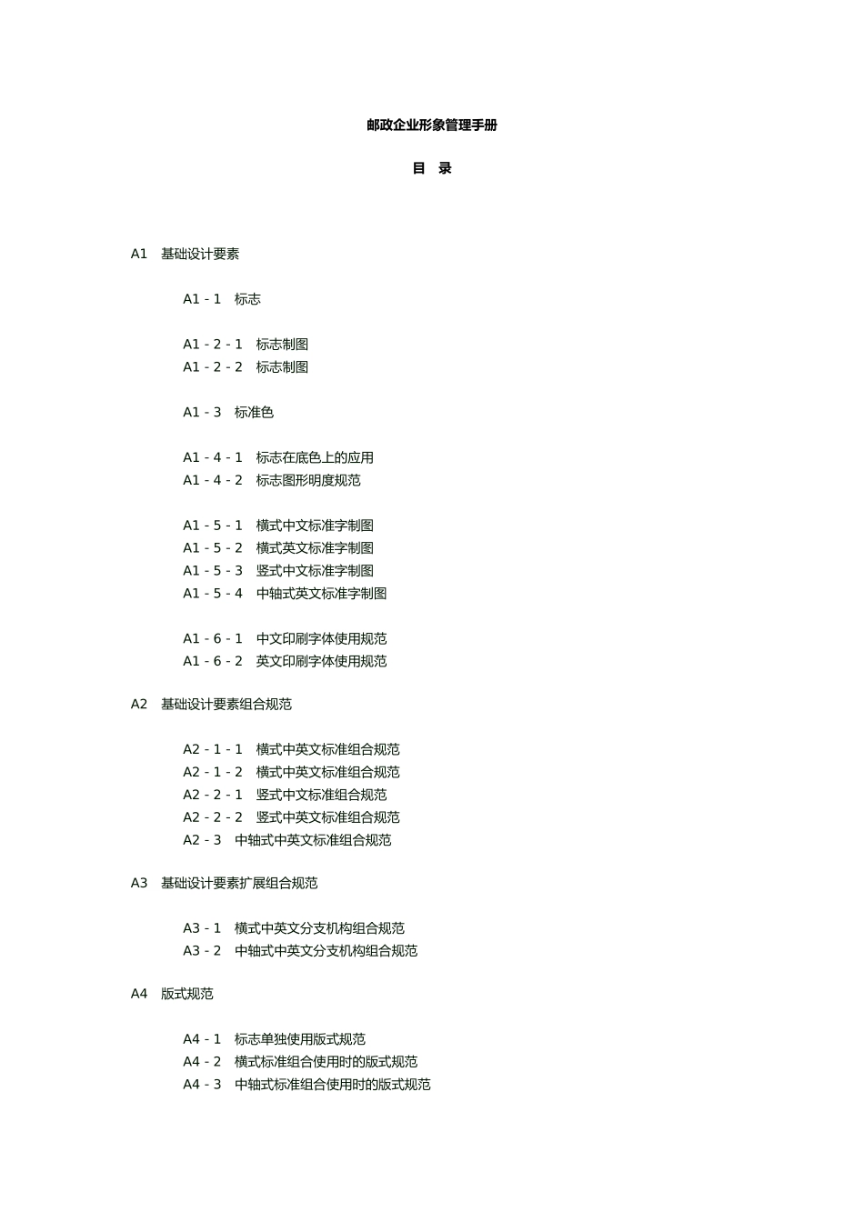 邮政企业形象管理手册_第1页