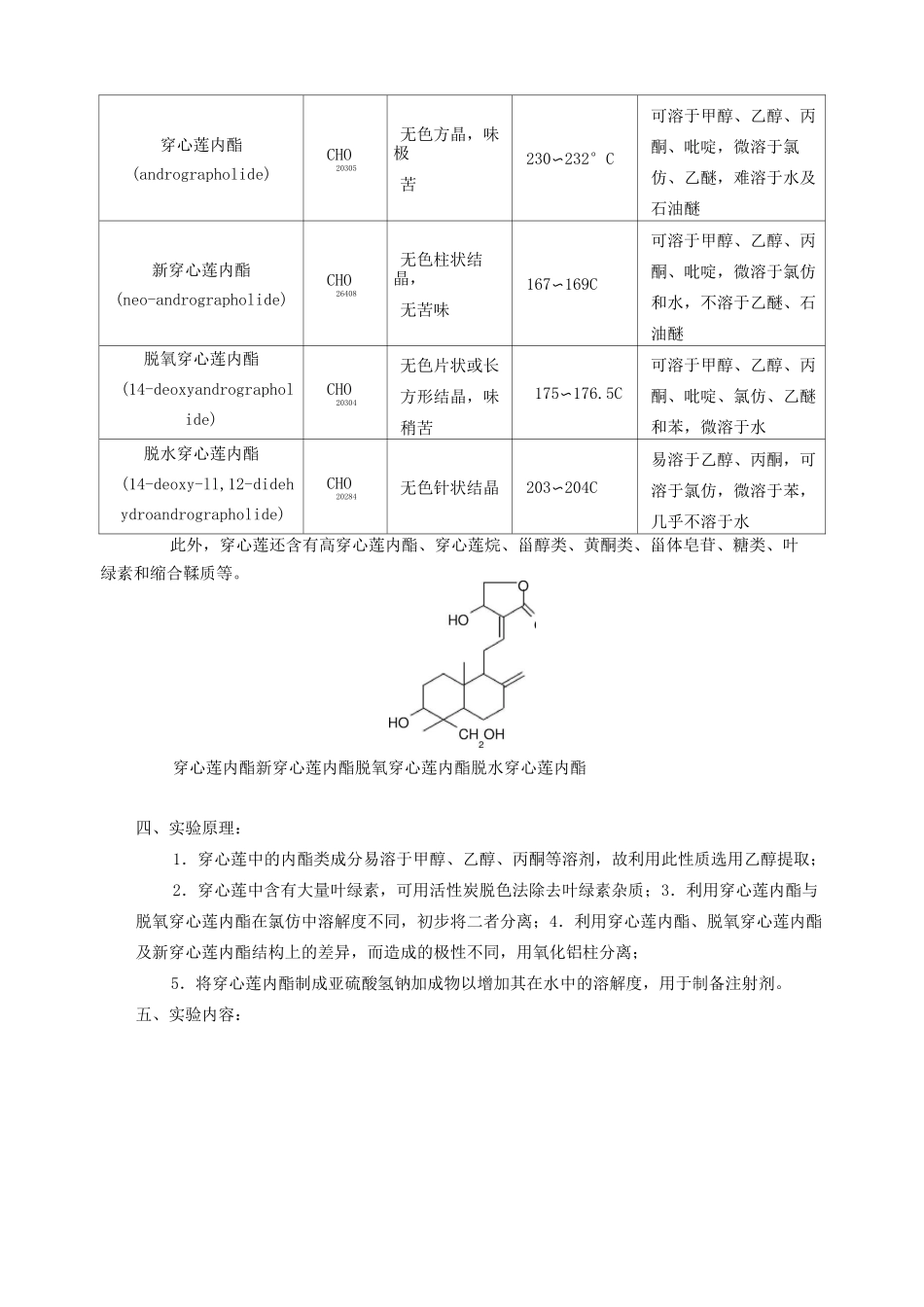 穿心莲内酯的提取分离鉴别与_第2页