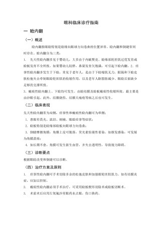 眼科临床诊疗指南76033