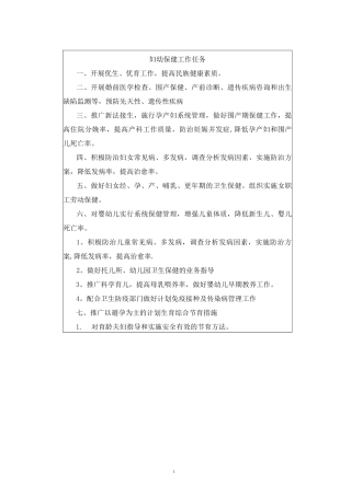 妇幼保健医院管理制度
