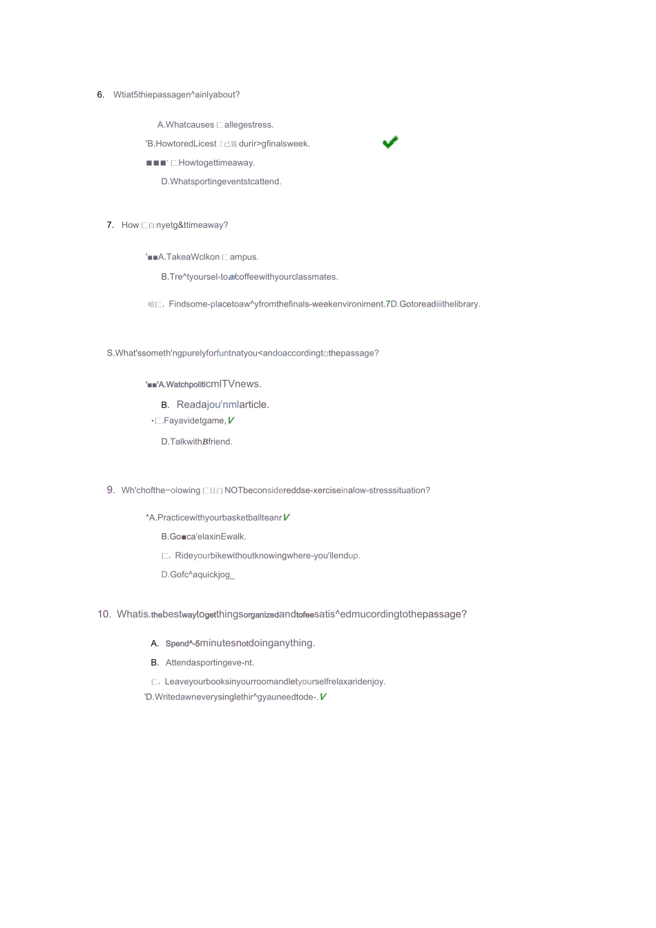 学堂在线-生活英语听说答案-期末考试_第3页