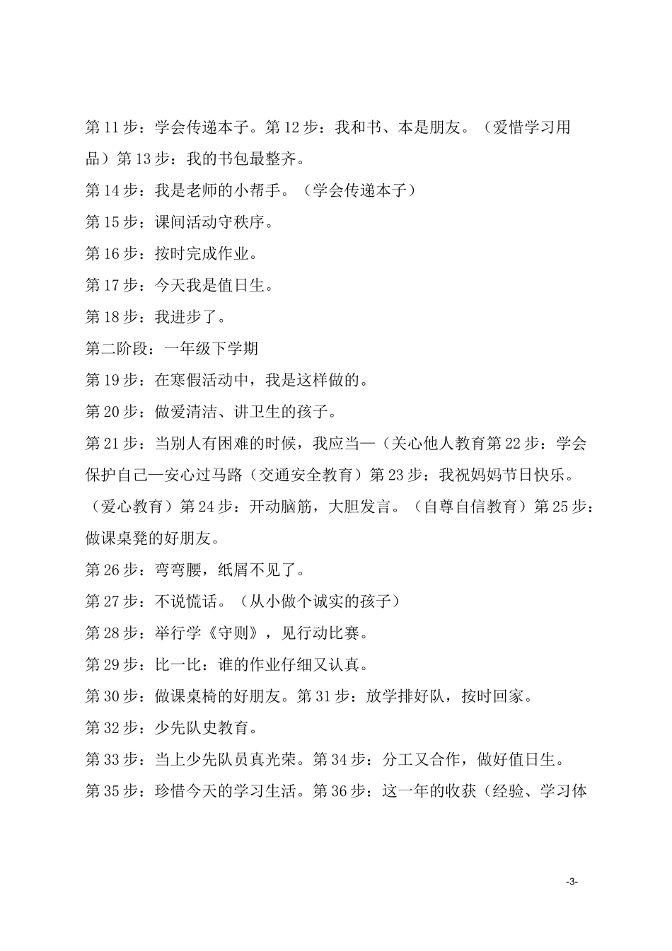 小学德育工作系列化方案_第3页